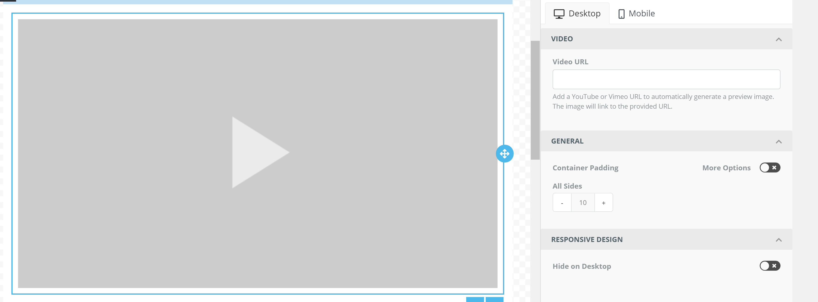 An embedded video in the body of an email